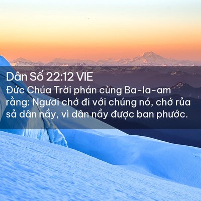 Picture 02 - Dân Số 22:12 VIE - Đức Chúa Trời phán cùng Ba-la-am rằng: - Bible Verse Picture