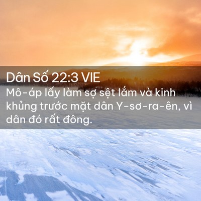 Picture 02 - Dân Số 22:3 VIE - Mô-áp lấy làm sợ sệt lắm và kinh - Bible Verse Picture
