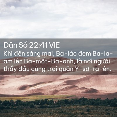 Picture 02 - Dân Số 22:41 VIE - Khi đến sáng mai, Ba-lác đem Ba-la-am lên - Bible Verse Picture