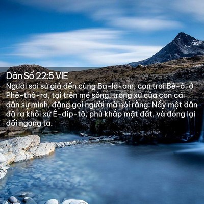Picture 02 - Dân Số 22:5 VIE - Người sai sứ giả đến cùng Ba-la-am, - Bible Verse Picture
