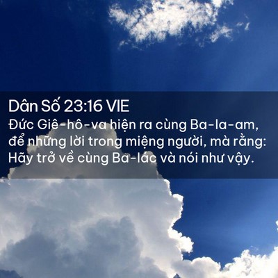Picture 02 - Dân Số 23:16 VIE - Đức Giê-hô-va hiện ra cùng Ba-la-am, - Bible Verse Picture
