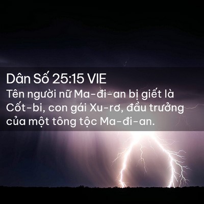 Picture 02 - Dân Số 25:15 VIE - Tên người nữ Ma-đi-an bị giết là - Bible Verse Picture