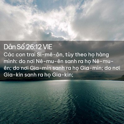 Picture 02 - Dân Số 26:12 VIE - Các con trai Si-mê-ôn, tùy theo họ hàng - Bible Verse Picture