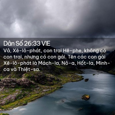 Picture 02 - Dân Số 26:33 VIE - Vả, Xê-lô-phát, con trai Hê-phe, không có - Bible Verse Picture