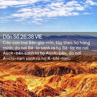 Picture 02 - Dân Số 26:38 VIE - Các con trai Bên gia-min, tùy theo họ hàng - Bible Verse Picture