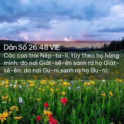 Picture 02 - Dân Số 26:48 VIE - Các con trai Nép-ta-li, tùy theo họ hàng - Bible Verse Picture