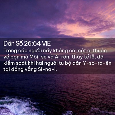 Picture 02 - Dân Số 26:64 VIE - Trong các người nầy không có một ai - Bible Verse Picture