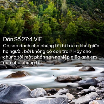 Picture 02 - Dân Số 27:4 VIE - Cớ sao danh cha chúng tôi bị trừ ra - Bible Verse Picture
