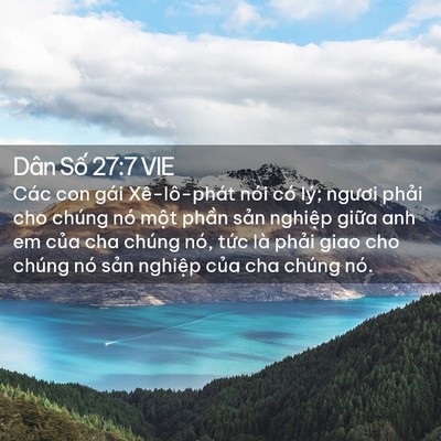 Picture 02 - Dân Số 27:7 VIE - Các con gái Xê-lô-phát nói có lý; ngươi - Bible Verse Picture