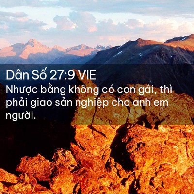 Picture 02 - Dân Số 27:9 VIE - Nhược bằng không có con gái, thì phải - Bible Verse Picture