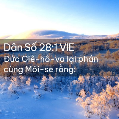 Picture 02 - Dân Số 28:1 VIE - Đức Giê-hô-va lại phán cùng Môi-se - Bible Verse Picture