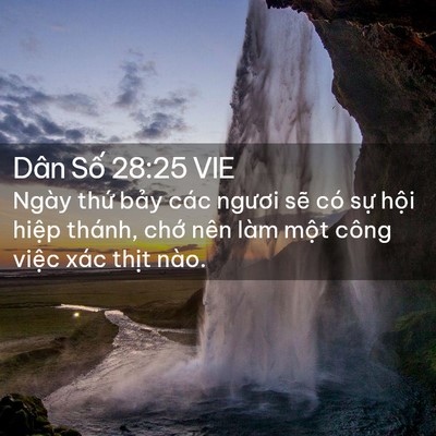 Picture 02 - Dân Số 28:25 VIE - Ngày thứ bảy các ngươi sẽ có sự - Bible Verse Picture