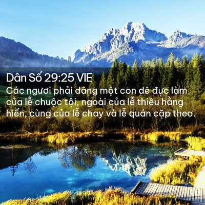 Picture 02 - Dân Số 29:25 VIE - Các ngươi phải dâng một con dê đực - Bible Verse Picture
