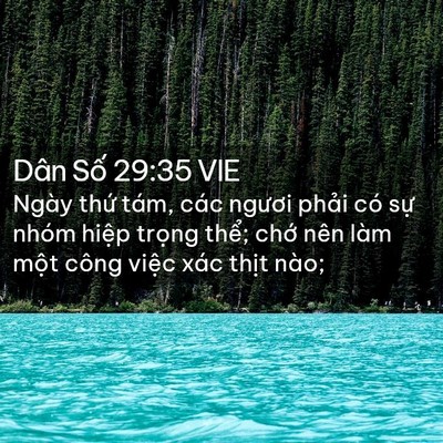 Picture 02 - Dân Số 29:35 VIE - Ngày thứ tám, các ngươi phải có sự - Bible Verse Picture