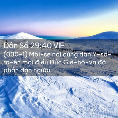 Picture 02 - Dân Số 29:40 VIE - (030-1) Môi-se nói cùng dân Y-sơ-ra-ên - Bible Verse Picture