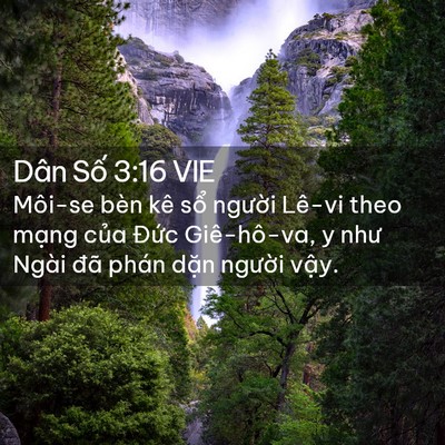 Picture 02 - Dân Số 3:16 VIE - Môi-se bèn kê sổ người Lê-vi theo mạng - Bible Verse Picture