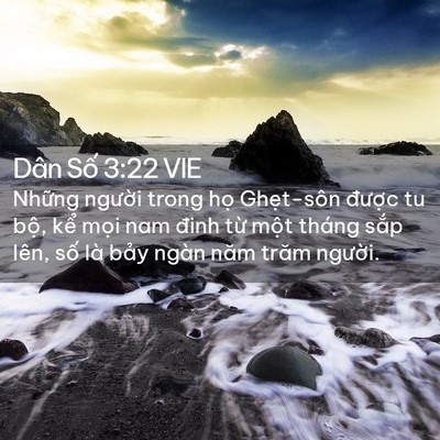 Picture 02 - Dân Số 3:22 VIE - Những người trong họ Ghẹt-sôn được - Bible Verse Picture