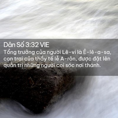 Picture 02 - Dân Số 3:32 VIE - Tổng trưởng của người Lê-vi là - Bible Verse Picture