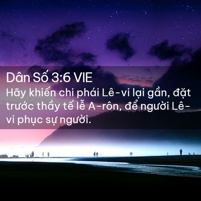 Picture 02 - Dân Số 3:6 VIE - Hãy khiến chi phái Lê-vi lại gần, đặt - Bible Verse Picture