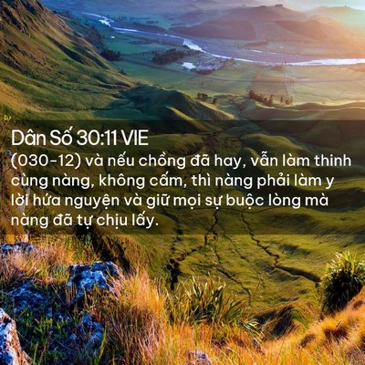 Picture 02 - Dân Số 30:11 VIE - (030-12) và nếu chồng đã hay, vẫn làm - Bible Verse Picture