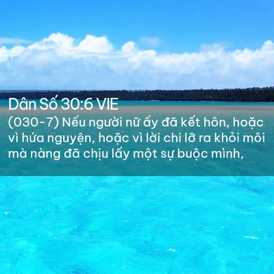 Picture 02 - Dân Số 30:6 VIE - (030-7) Nếu người nữ ấy đã kết hôn, - Bible Verse Picture