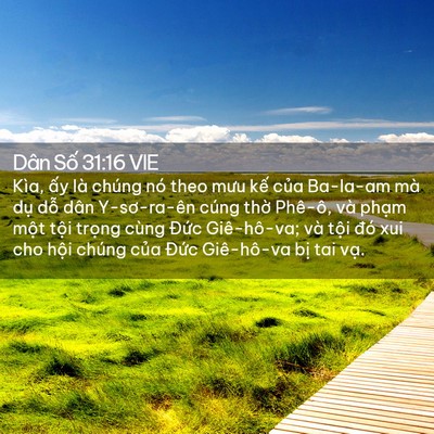 Picture 02 - Dân Số 31:16 VIE - Kìa, ấy là chúng nó theo mưu kế của - Bible Verse Picture