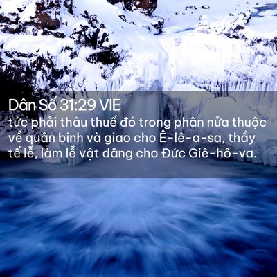 Picture 02 - Dân Số 31:29 VIE - tức phải thâu thuế đó trong phân nửa - Bible Verse Picture