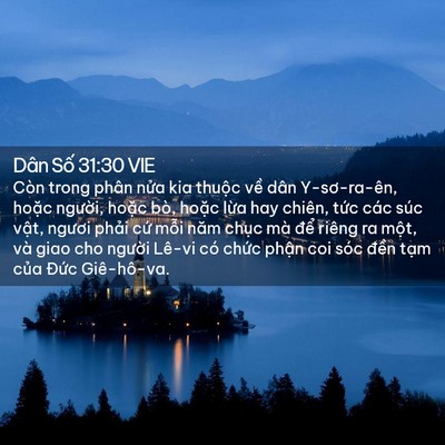 Picture 02 - Dân Số 31:30 VIE - Còn trong phân nửa kia thuộc về dân - Bible Verse Picture