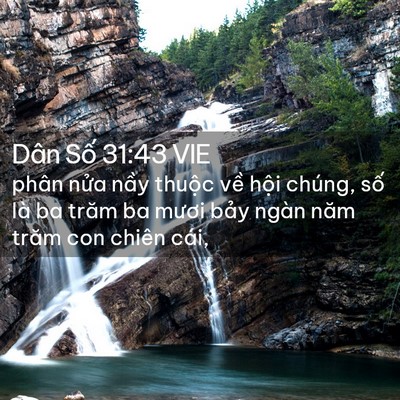 Picture 02 - Dân Số 31:43 VIE - phân nửa nầy thuộc về hội chúng, số - Bible Verse Picture