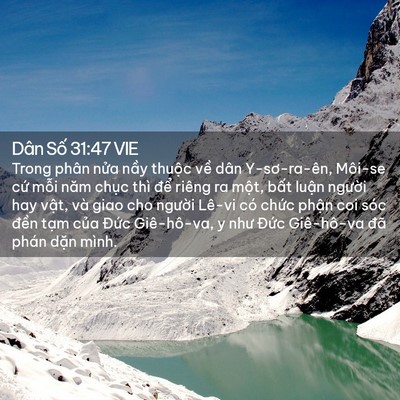 Picture 02 - Dân Số 31:47 VIE - Trong phân nửa nầy thuộc về dân - Bible Verse Picture