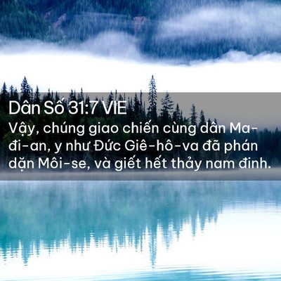 Picture 02 - Dân Số 31:7 VIE - Vậy, chúng giao chiến cùng dân Ma-đi-an, - Bible Verse Picture