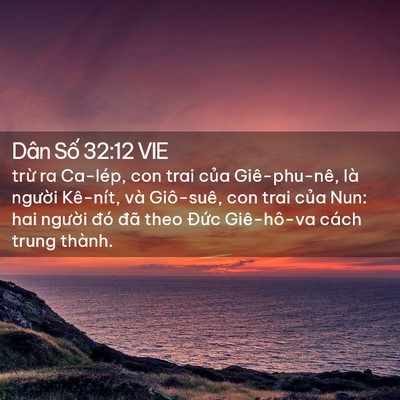 Picture 02 - Dân Số 32:12 VIE - trừ ra Ca-lép, con trai của Giê-phu-nê, - Bible Verse Picture
