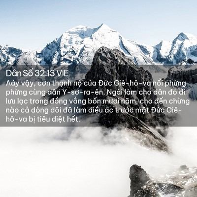 Picture 02 - Dân Số 32:13 VIE - Aáy vậy, cơn thạnh nộ của Đức - Bible Verse Picture