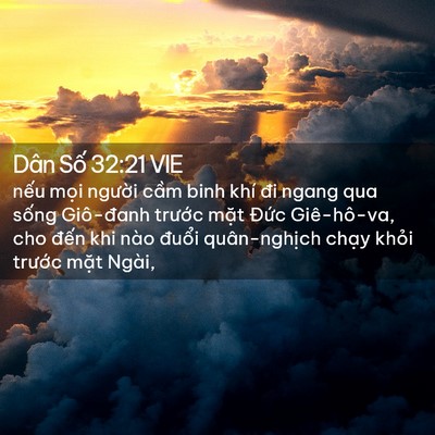 Picture 02 - Dân Số 32:21 VIE - nếu mọi người cầm binh khí đi ngang - Bible Verse Picture