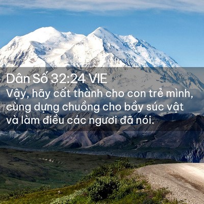 Picture 02 - Dân Số 32:24 VIE - Vậy, hãy cất thành cho con trẻ mình, - Bible Verse Picture