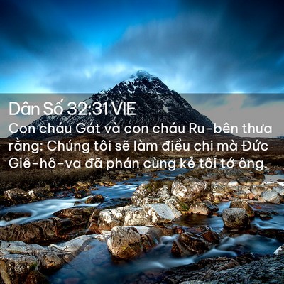 Picture 02 - Dân Số 32:31 VIE - Con cháu Gát và con cháu Ru-bên thưa - Bible Verse Picture