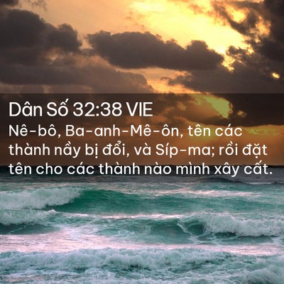 Picture 02 - Dân Số 32:38 VIE - Nê-bô, Ba-anh-Mê-ôn, tên các thành nầy - Bible Verse Picture