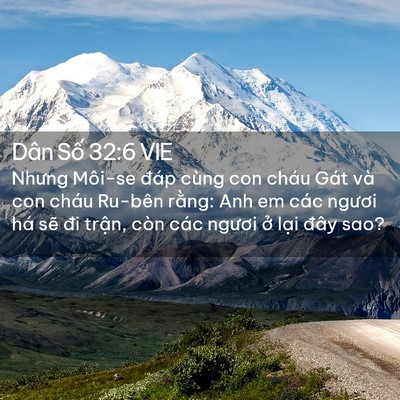 Picture 02 - Dân Số 32:6 VIE - Nhưng Môi-se đáp cùng con cháu Gát và con - Bible Verse Picture
