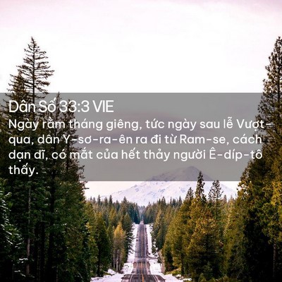 Picture 02 - Dân Số 33:3 VIE - Ngày rằm tháng giêng, tức ngày sau lễ - Bible Verse Picture