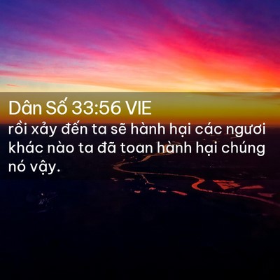 Picture 02 - Dân Số 33:56 VIE - rồi xảy đến ta sẽ hành hại các - Bible Verse Picture
