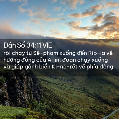 Picture 02 - Dân Số 34:11 VIE - rồi chạy từ Sê-pham xuống đến Ríp-la - Bible Verse Picture