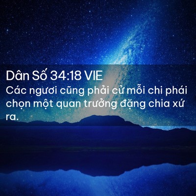 Picture 02 - Dân Số 34:18 VIE - Các ngươi cũng phải cử mỗi chi phái - Bible Verse Picture