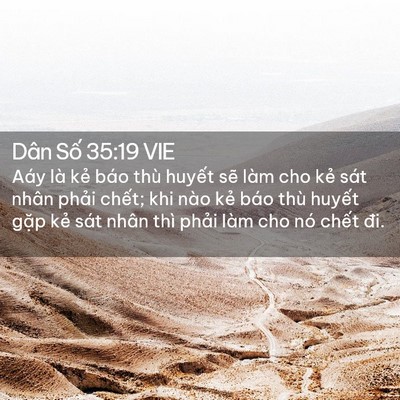 Picture 02 - Dân Số 35:19 VIE - Aáy là kẻ báo thù huyết sẽ làm cho - Bible Verse Picture