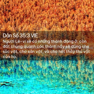 Picture 02 - Dân Số 35:3 VIE - Người Lê-vi sẽ có những thành đặng - Bible Verse Picture