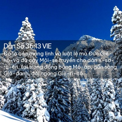 Picture 02 - Dân Số 36:13 VIE - Đó là các mạng lịnh và luật lệ mà - Bible Verse Picture