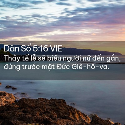 Picture 02 - Dân Số 5:16 VIE - Thầy tế lễ sẽ biểu người nữ đến - Bible Verse Picture