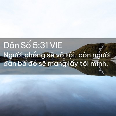 Picture 02 - Dân Số 5:31 VIE - Người chồng sẽ vô tội, còn người - Bible Verse Picture