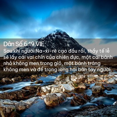 Picture 02 - Dân Số 6:19 VIE - Sau khi người Na-xi-rê cạo đầu rồi, - Bible Verse Picture