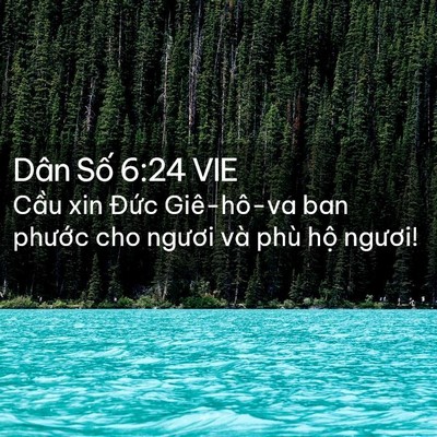Picture 02 - Dân Số 6:24 VIE - Cầu xin Đức Giê-hô-va ban phước cho - Bible Verse Picture