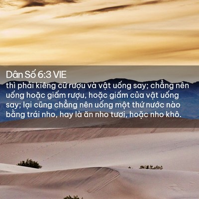 Picture 02 - Dân Số 6:3 VIE - thì phải kiêng cữ rượu và vật uống - Bible Verse Picture